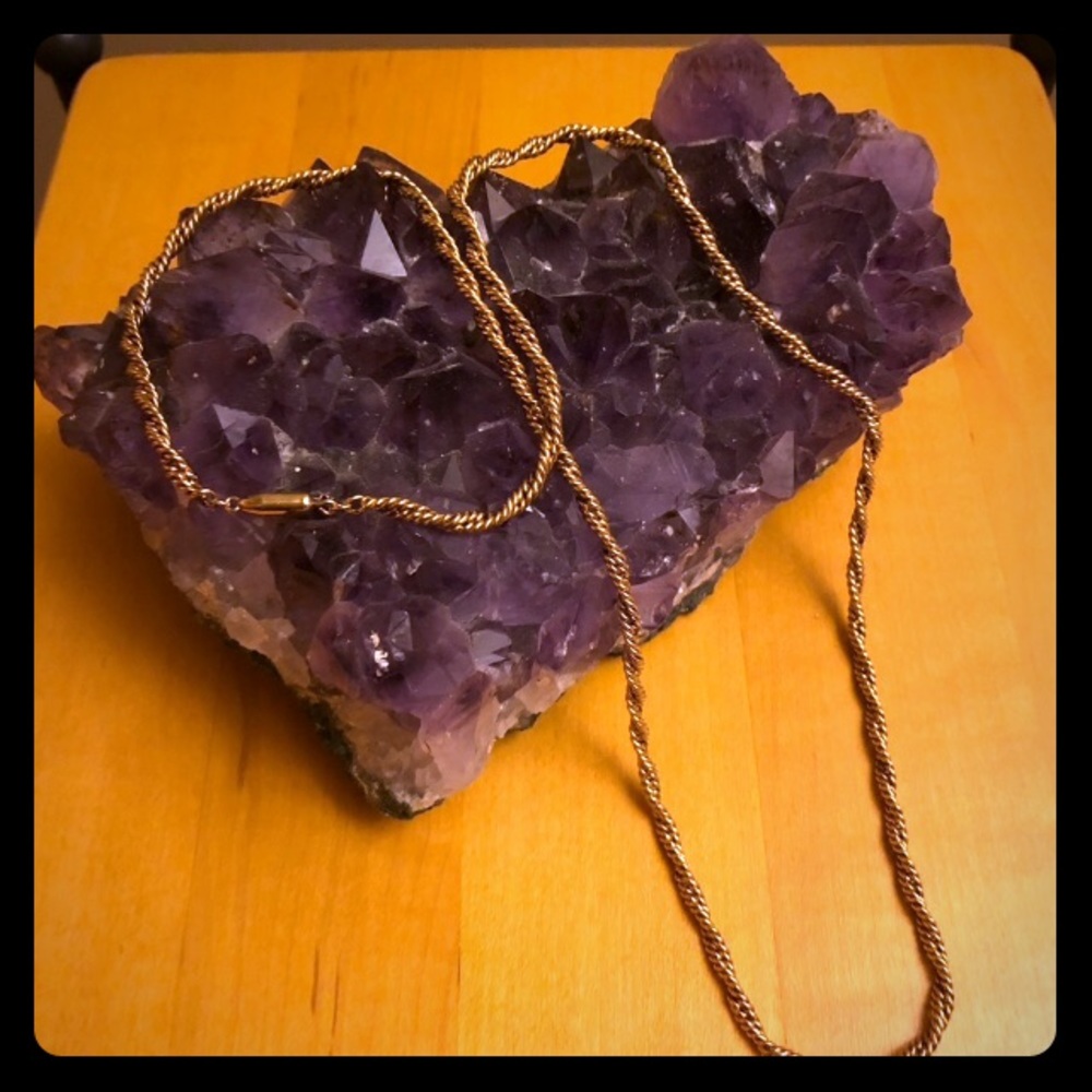 Krementz 24” gold-filled twisted rope chain